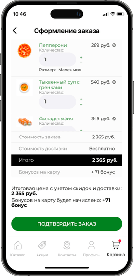 Контакты с зонами доставки