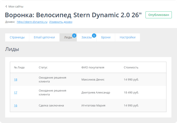 Собирайте лиды и заказы